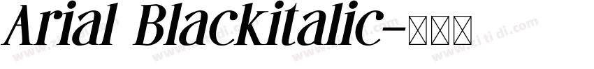 Arial Blackitalic字体转换